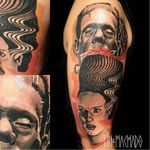 Frankeinstein tattoo by Tin Machado #TinMachado #graphic #frankeinstein