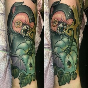 Pig creature tattoo by Scotty Munster #ScottyMunster #ScottyMunster'screatures #colourtattoo #creatures