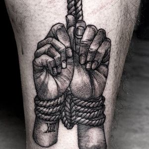 Blackwork bondage tattoo #bondage #HanBumLee #blackwork #bondagetattoo #fetish