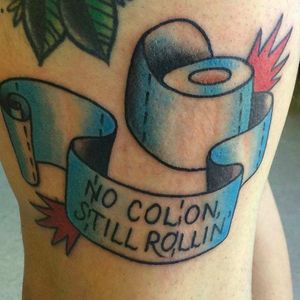 This person has Crohn's and is making the best of it. (via IG --  tybiasmaitland) #toiletpaper #toiletpapertattoo