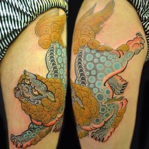 Golden dragon by Rory Pickersgill #RoryPickersgill #Japanesestyle #japanesetattoo #dragon #japanese #goldendragon