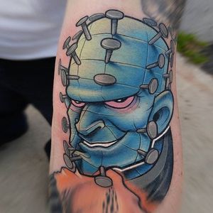 Mr Pinhead Tattoo by Thom Bulman #mrpinhead #mrpinheadtattoo #newschool #popculture #popculturetattoos #newschoolpopculture #boldtattoos #popcultureartist #ThomBulman