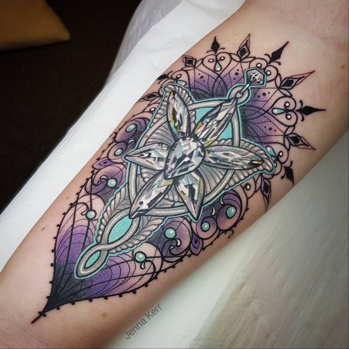 Tattoo uploaded by Tattoodo • Arwen's Evenstar tattoo by Jenna Kerr 