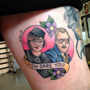 Parks and Rec tattoo by Kat Weir. #KatWeir #neotraditional #tv #tvshow #parksandrec
