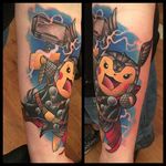 Thor Pikachu Tattoo by Andy Walker #thor #pikachu #pokemon #pokemongo #pokemonart #popculture #AndyWalker