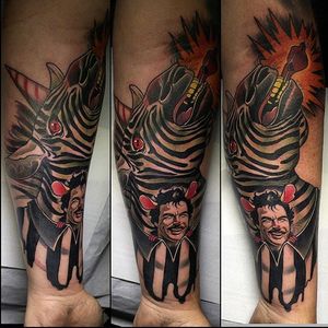 Crazy Tom Selleck tattoo by Fruduva #Fruduva #tomselleck #zebra