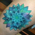 Space Mandala Tattoo by Blayne Bius #mandala #spacemandala #contemporary #bold #colorful #BlayneBius