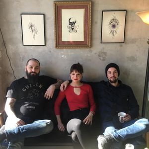 From left to right: Co-owners and artists Burak Moreno, Laura Martinez, and Sam Perry (photo by Alex Wikoff) #guides #NYC #blackwork #illustrative #traditional #FleurNoire
