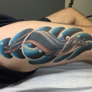 Sea lion tattoo by Anthony Carrera. #neotraditional #water #sealion #AnthonyCarrera #animal #sea