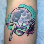 Woman moon tattoo by Helena Darling #HelenaDarling #woman #moon #purple