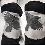Crow Tattoo by Johannes Folke #crow #blackworkcrow #blackwork #blackink #illustrative #JohannesFolke