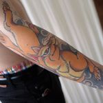Kitsune Tattoo by Moroko Gon #kitsune #fox #japanese #japaneseartist #traditionaljapanese #asian #oriental #MorokoGon
