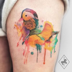 Duck Tattoo by Jason Adelinia #watercolor #watercolorartist #JasonAdelinia