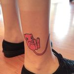Mew tattoo by Melvin Arizmendi. #MelvinArizmendi #kawaii #cute #girly #popculture #pinkwork #pokemon #videogames