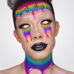 Acid Trip by James Charles (via IG-jcharlesbeauty) #Covergirl #makeupartist #mua #halloween #makeup #rainbow  #JamesCharles