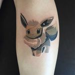 Geometric Eeevee tattoo by Karl Marks. #pokemon #eevee #cute #critter #anime #videogames #kawaii #geometric
