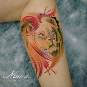#leão #lion #JoãoVictorMartins #aquarela #watercolor #coloridas #colorful #talentonacional #tatuadorbrasileiro #brasil