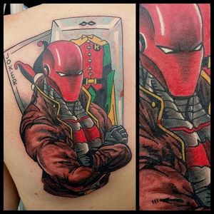Jason Todd Tattoo by Steve Rieck #JasonTodd #ComicBookTattoo #ComicBook #Comics #Superhero #SteveRieck