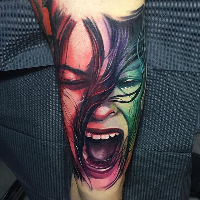 Screaming Face by Matt Truiano TattooNOW