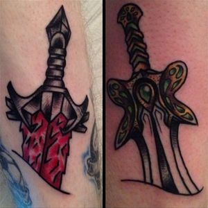 A pair of Wraith King's swords by Kuznetsky Valerka (IG—valeradune). #Dota2 #KuznetskyValerka #swords #traditional #WraithKing