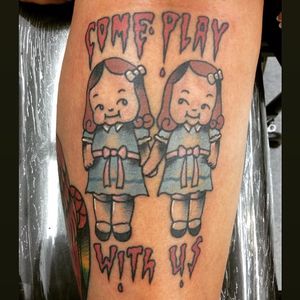 Grady Twins Tattoo by Celine Julia #theshining #gradytwins #kewpie #kewpiedoll #shingingtwins #twins #horror #horrorart #stephenking #CelineJulia