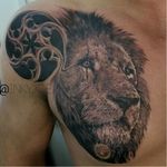Lion tattoo by Inky Joe #InkyJoe #blackandgrey #realistic #animal #lion #realism #realisticlion #lionhead