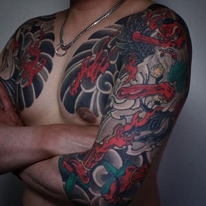 Tengu Tattoo by Gotch #japanese #japanesetattoo #japanesetattoos #bestjapanesetattoos #classicjapanese #tengu #japanesetengu #japaneseartists #Gotch #GotchTattoos