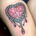 Girly heart gem by Caroline Derwent. #girly #pastel #gem #heart #decorative #traditional #CarolineDerwent