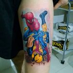 Porrada estancando! #wolverine #spiderman #homemaranha #comics #marvel #colorida #WillTatuagens #brasil #brazil #portugues #portuguese