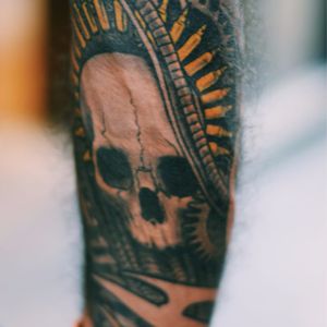 Skull tattoo #TattooStreetStyle #StreetStyle #madridstreetstyle #skull #skullhead #dark