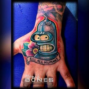 Bender Tattoo by Monik Bones #Bender #Futurama #robot #cartoon #MonikBones