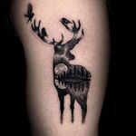 Tattoo by Varo #deer #doubleexposure #scenery #Varo