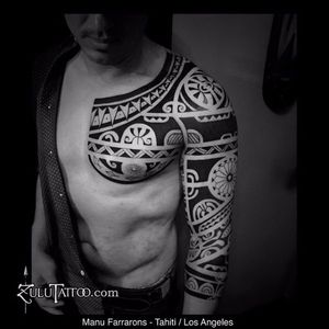 Badass tattoo by Manu Farrarons #ManuFarrarons #polynesian #tahitian #marquesan #ethnic #tribal #ornamental #freetattoo