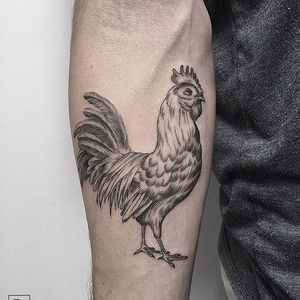 Rooster by Marla Moon (via IG-marla_moon) #rooster #chicken #finelines #illustrative #blackandgrey #MarlaMoon
