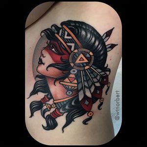 Native American Tattoo by W.T. Norbert #neotraditional #traditional #bold #WTNorbert