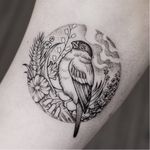 Bird tattoo by Uls Metzger #UlsMetzger #monochrome #dotwork #blackwork #bird