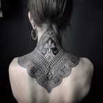 Victorian Lace by Ellemental Tattoos #ellemental #ellementaltattoos #blackwork #dotwork #linework #ornamental #lace #pattern #geometric #floral #flowers #artdeco #victorian #tattoooftheday