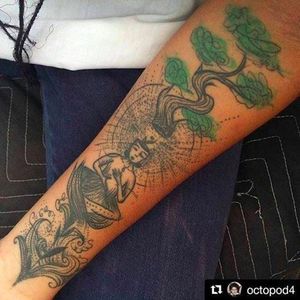 Tattoo cicatrizada feita por Scarlath Louyse! #ScarlathLouyse #TatuadorasBrasileiras #dotwork #pontilhismo #linework #linhas #nature #natureza #tree #treetatoo