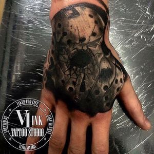 Jason Voorhees Tattoo by Jake Wadman #JasonVoorhees #FridayThe13th #horror #JakeWadman #13 #moviecharacter