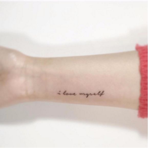 Xăm love yourself | Love yourself tattoo, Tattoos, Piercing shop