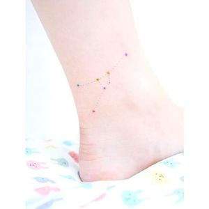 Cancer constellation tattoo by Tattooist Banul via Instagram @tattooist_banul #tattooistbanul #constellationtattoo #constellation #zodiac #dotwork #linework #minimalism