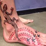 Lizard Tattoo by Tatu Lu #lizard #aboriginal #aboriginalart #aboriginalartist #australian #australianartist #culturalart #TatuLu