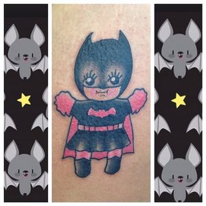 Batgirl Kewpie Doll Tattoo by Cass Bramley #kewpiedoll #kewpie #CassBramley #BatGirl #Batman