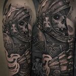 Soldier of Hell by Rob Borbas (via IG-grindesign_tattoo) #illustrative #horror #blackandgrey #robborbas #Grindesign