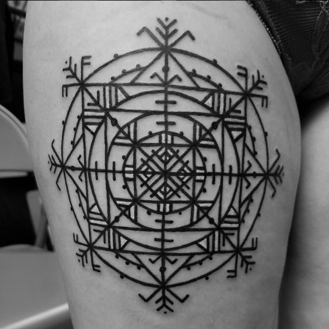 Keep Your Eyes on the Path and Your Hands on Dharma Wheel Tattoos • Tattoodo