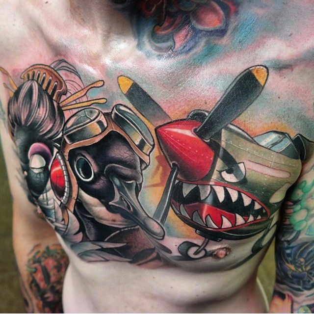 Crazy Chest Piece by Josh Payne  Tattoos Neck tattoo Body tattoos