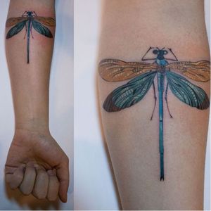 Dragonfly tattoo #dragonfly #RitKit #botanicaltattoo #vegetaltattoo #nature