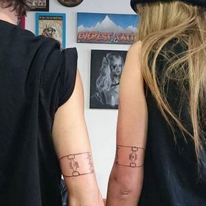 Two parts of the board. (via IG - repeliks) #Skateboard #Skateboarding #SkateboardTattoo #SkateboardingTattoo