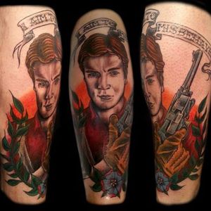 Captain Malcolm Reynolds via instagram positronictattoo #firefly #serenity #josswhedon #scifi #colorful #space