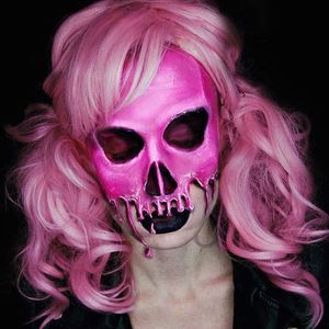 Bubblegum Skull by Emily Anderson (via IG-likecharity) #MUA #MakeupArtist #bodypaint #creepy #EmilyAnderson #halloween #skull